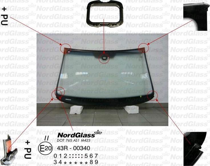 NordGlass 4043897 - Вітрове скло autocars.com.ua