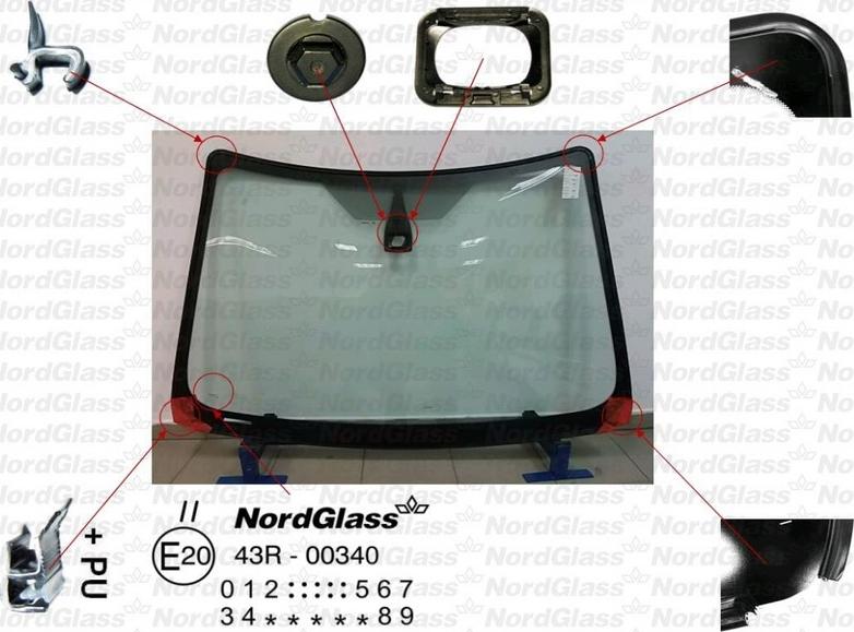 NordGlass 4043900 - Вітрове скло autocars.com.ua