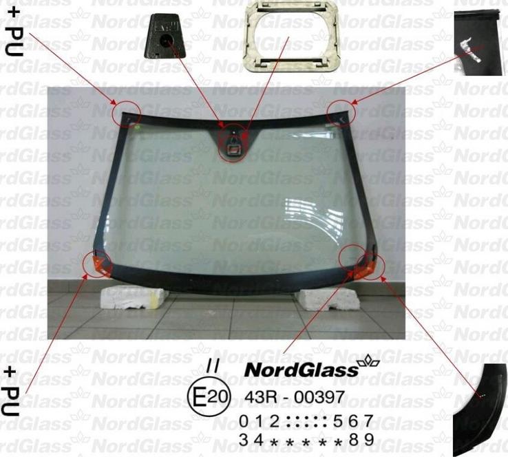 NordGlass 4043907 - Вітрове скло autocars.com.ua