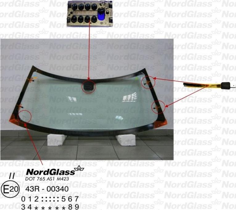 NordGlass 4043910 - Вітрове скло autocars.com.ua