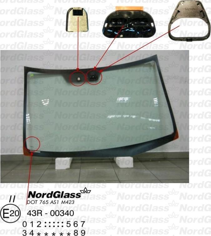 NordGlass 4043919 - Вітрове скло autocars.com.ua