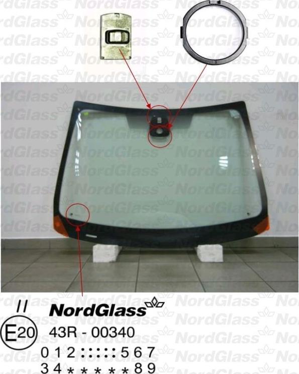 NordGlass 4043944 - Вітрове скло autocars.com.ua