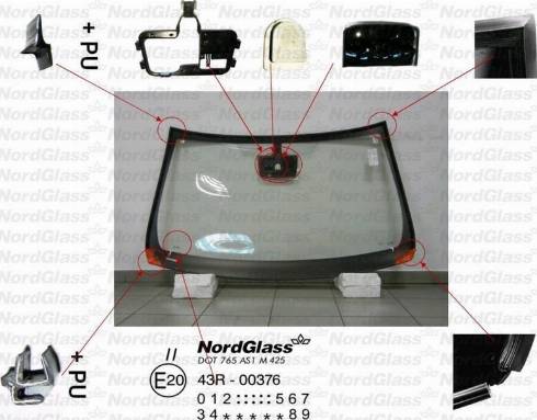 NordGlass 4043947 - Вітрове скло autocars.com.ua