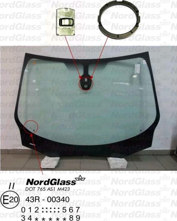 NordGlass 4043954 - Вітрове скло autocars.com.ua