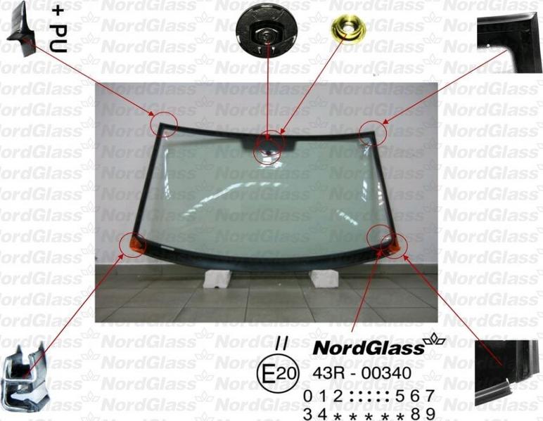 NordGlass 4043958 - Вітрове скло autocars.com.ua