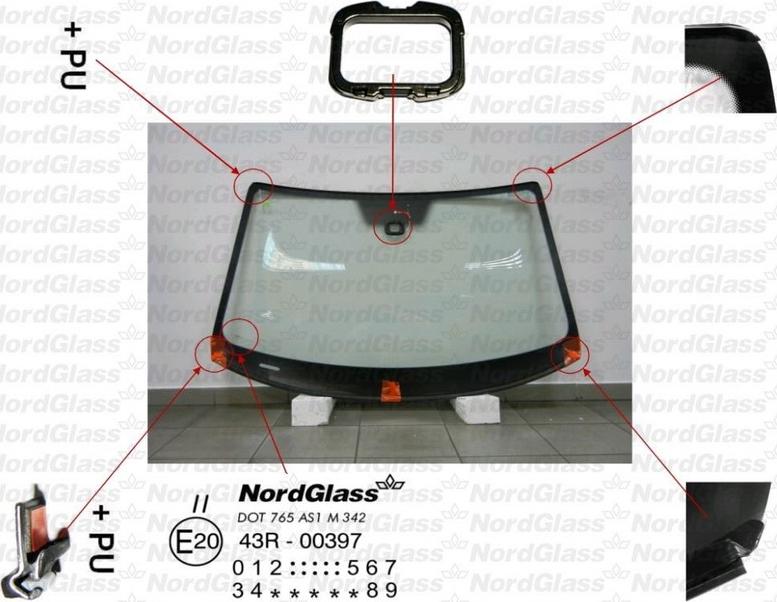 NordGlass 4043965 - Вітрове скло autocars.com.ua