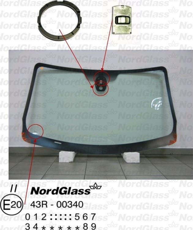 NordGlass 4043987 - Вітрове скло autocars.com.ua