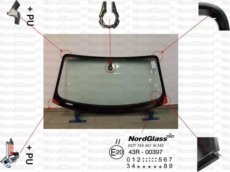 NordGlass 4043995 - Вітрове скло autocars.com.ua