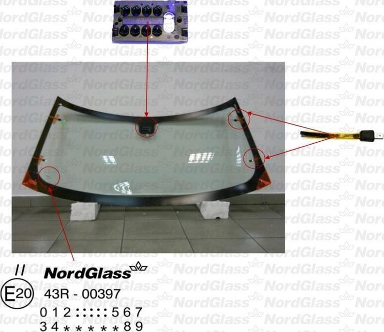 NordGlass 4044000 - Ветровое стекло avtokuzovplus.com.ua