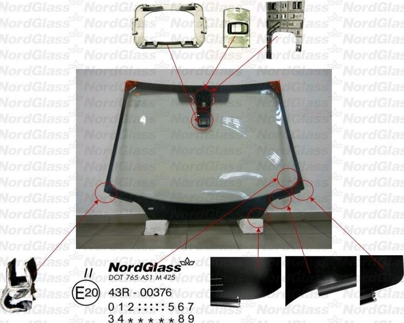 NordGlass 4044004 - Вітрове скло autocars.com.ua