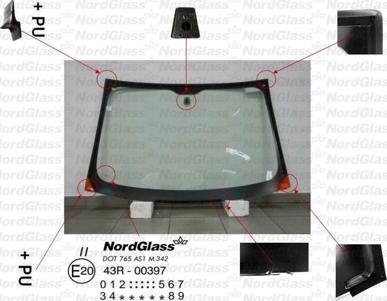 NordGlass 4044013 - Вітрове скло autocars.com.ua