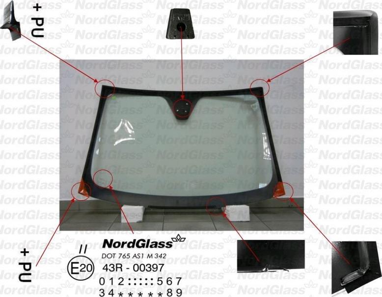 NordGlass 4044014 - Вітрове скло autocars.com.ua