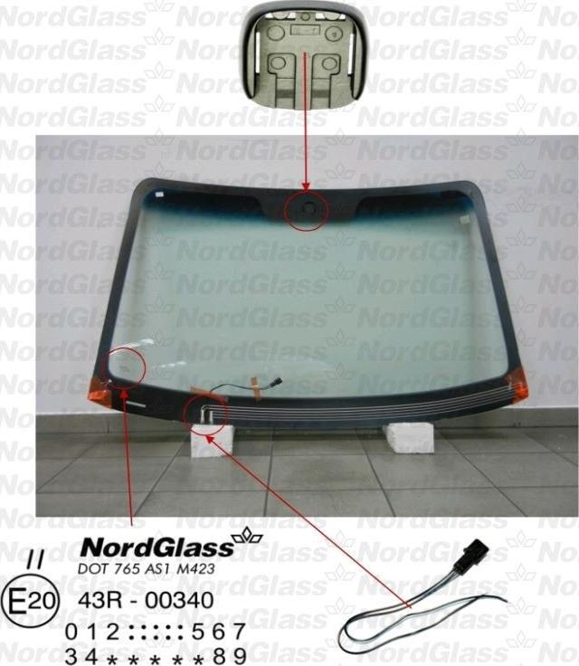 NordGlass 4044026 - Вітрове скло autocars.com.ua