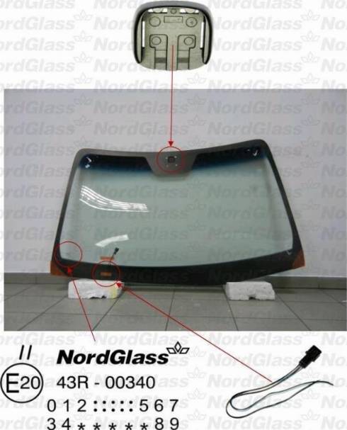 NordGlass 4044034 - Вітрове скло autocars.com.ua