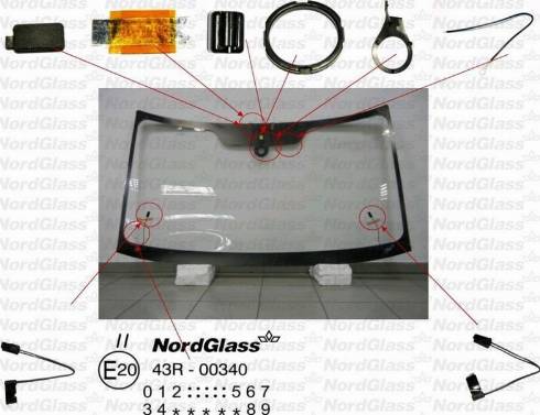 NordGlass 4044042 - Вітрове скло autocars.com.ua