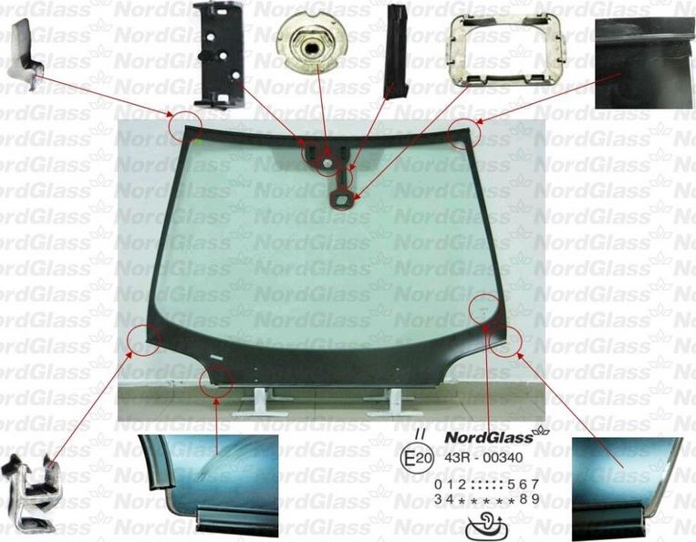 NordGlass 4044050 - Вітрове скло autocars.com.ua