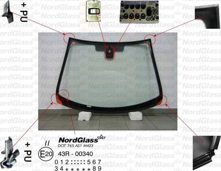 NordGlass 4044069 - Вітрове скло autocars.com.ua