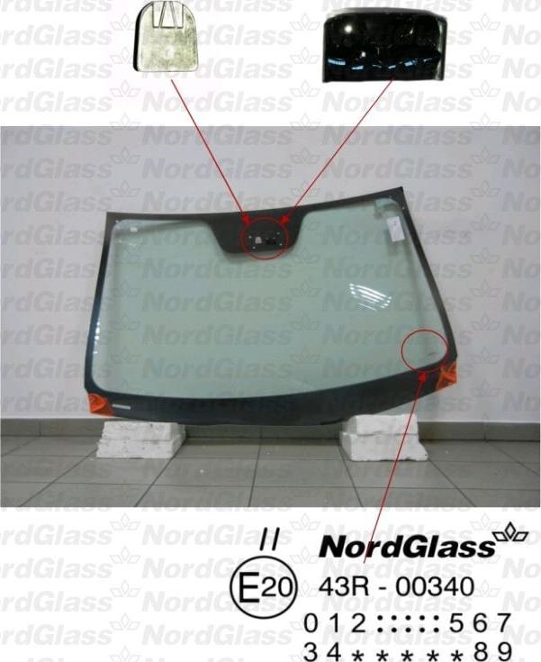 NordGlass 4044075 - Вітрове скло autocars.com.ua