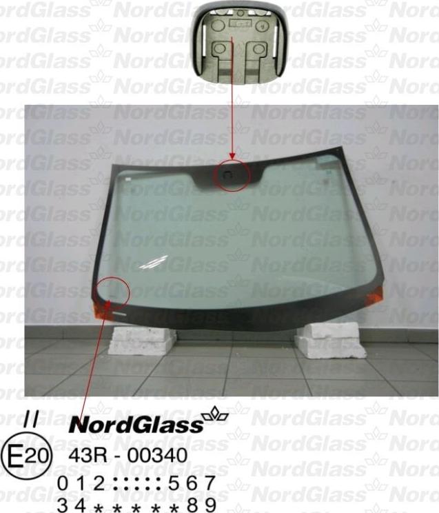 NordGlass 4044076 - Вітрове скло autocars.com.ua