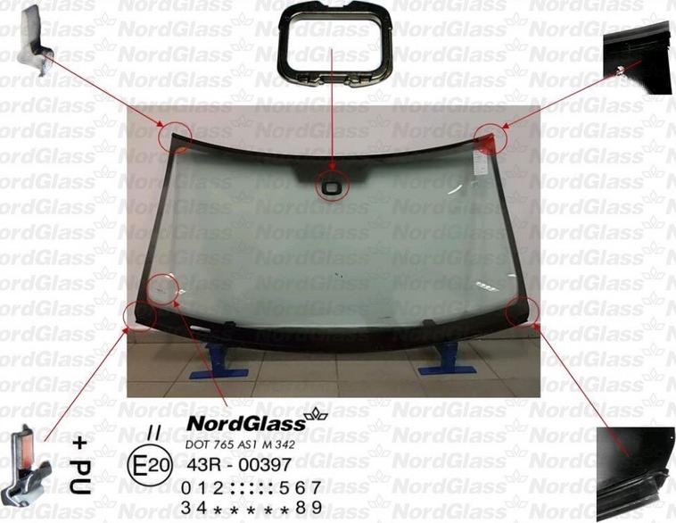 NordGlass 4044081 - Вітрове скло autocars.com.ua