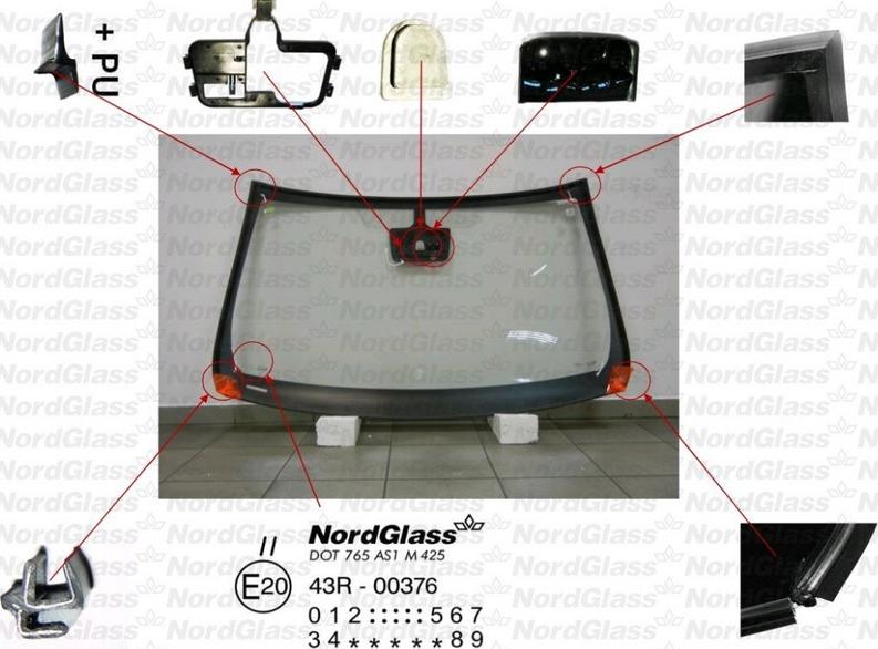 NordGlass 4044083 - Вітрове скло autocars.com.ua