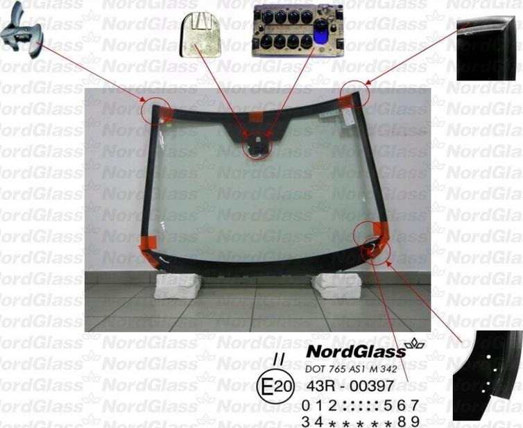 NordGlass 4044093 - Вітрове скло autocars.com.ua