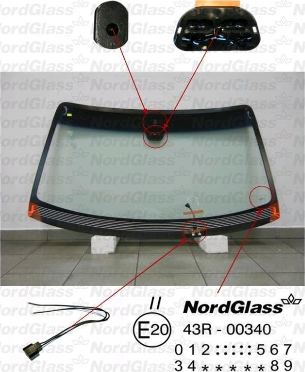 NordGlass 4044104 - Вітрове скло autocars.com.ua