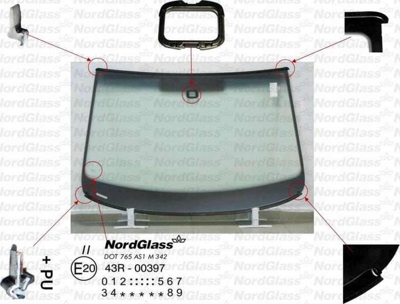 NordGlass 4044108 - Вітрове скло autocars.com.ua