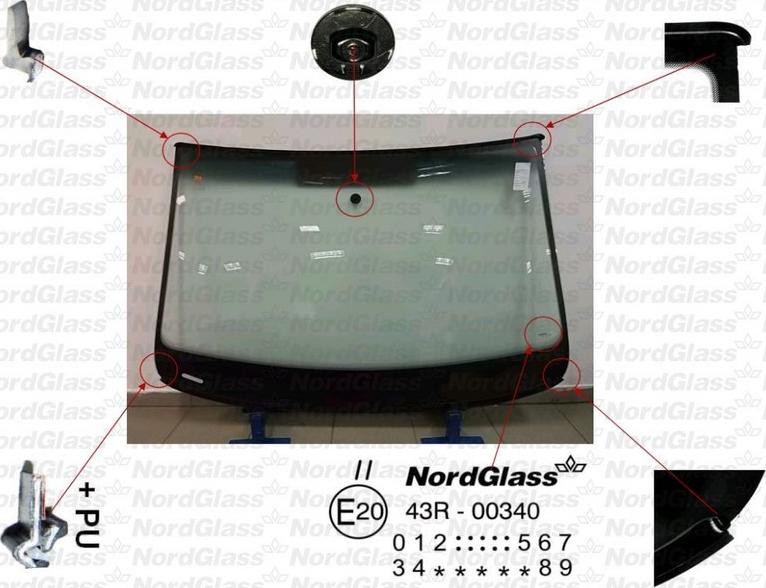 NordGlass 4044109 - Вітрове скло autocars.com.ua