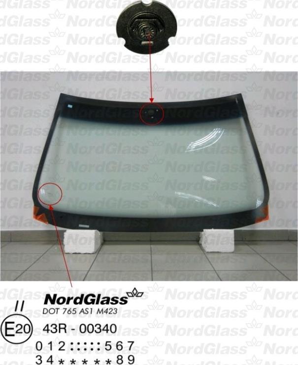 NordGlass 4044117 - Вітрове скло autocars.com.ua