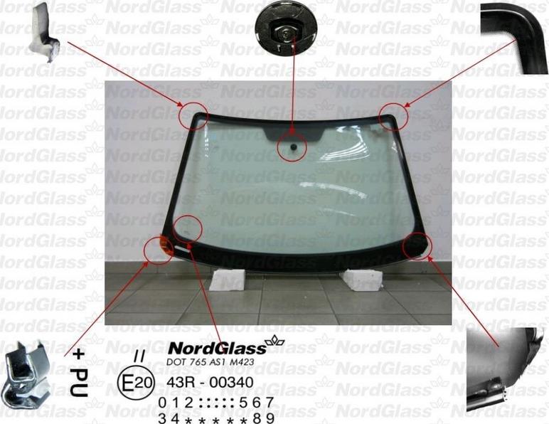 NordGlass 4044128 - Вітрове скло autocars.com.ua