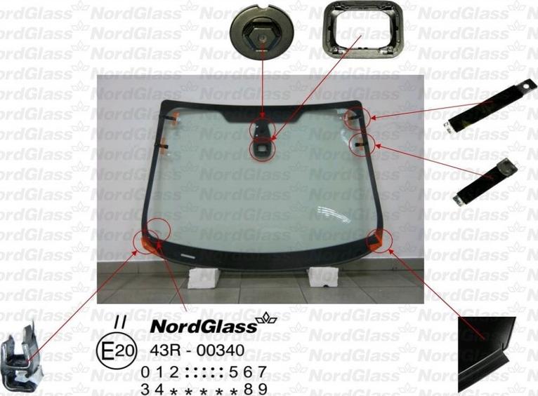 NordGlass 4044146 - Вітрове скло autocars.com.ua