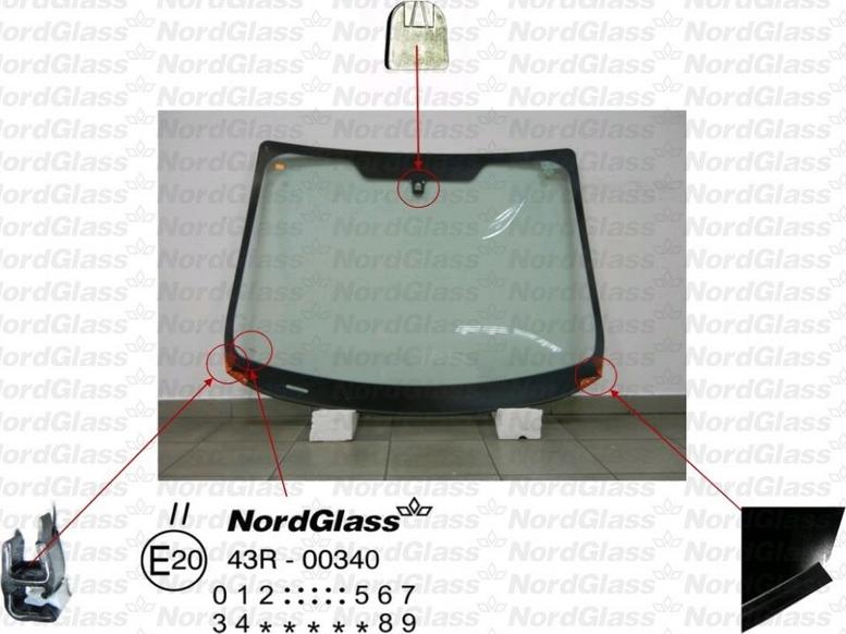 NordGlass 4044149 - Вітрове скло autocars.com.ua