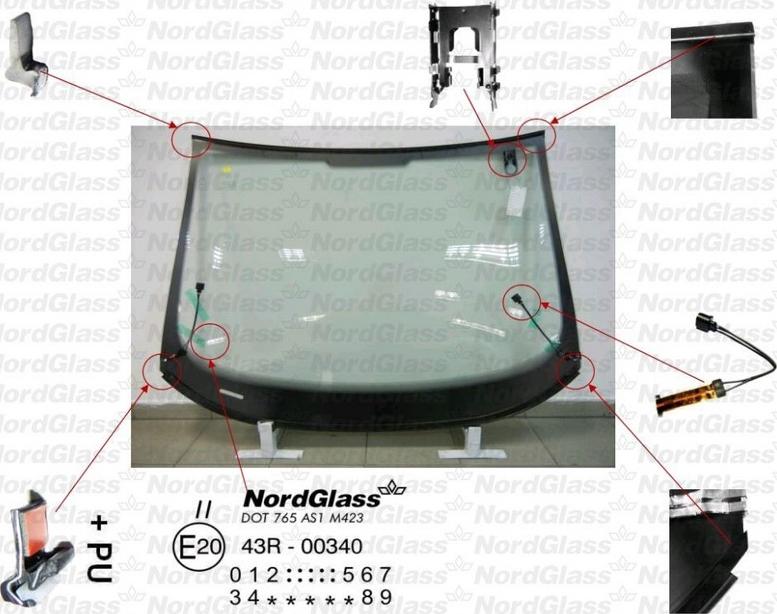 NordGlass 4044153 - Ветровое стекло avtokuzovplus.com.ua