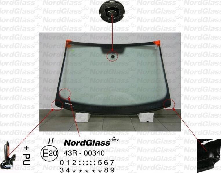 NordGlass 4044156 - Вітрове скло autocars.com.ua