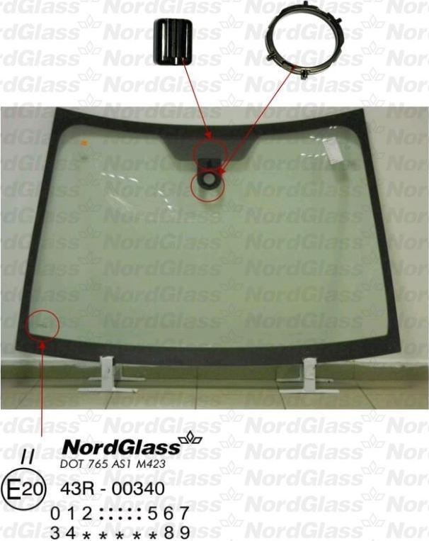NordGlass 4044161 - Ветровое стекло avtokuzovplus.com.ua