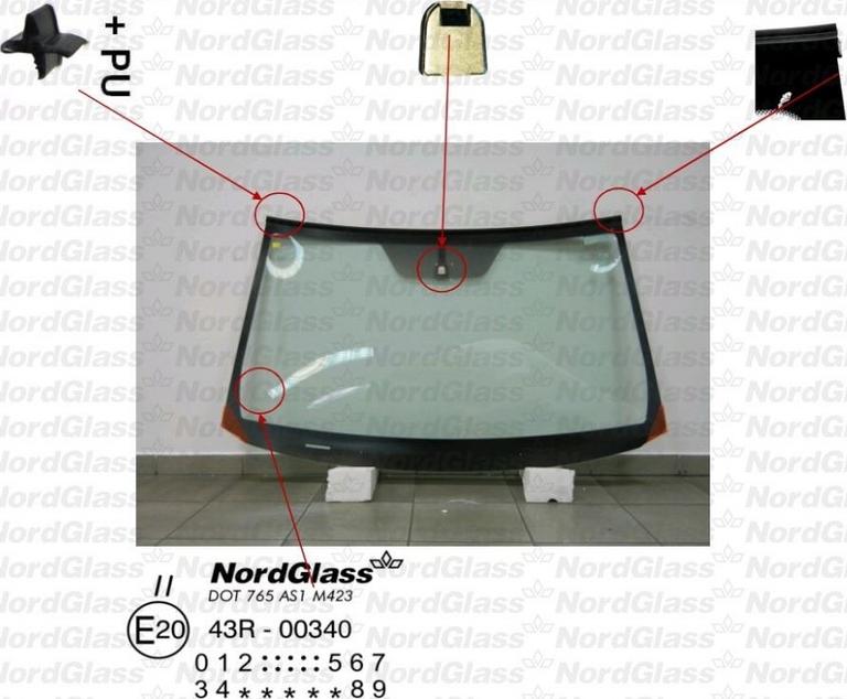 NordGlass 4044166 - Вітрове скло autocars.com.ua