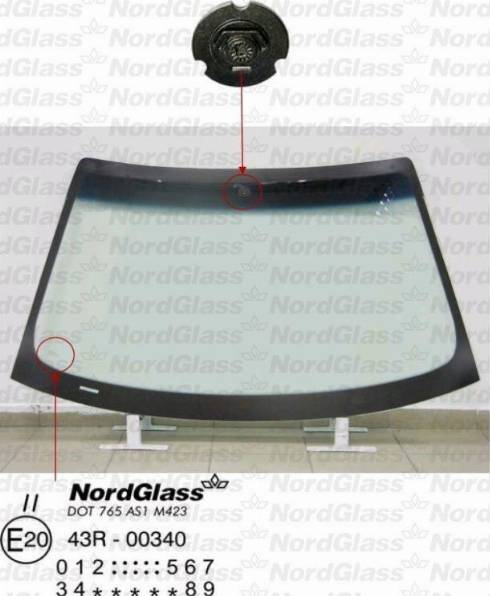 NordGlass 4044173 - Вітрове скло autocars.com.ua