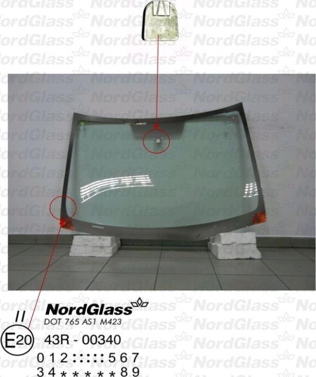 NordGlass 4044187 - Вітрове скло autocars.com.ua