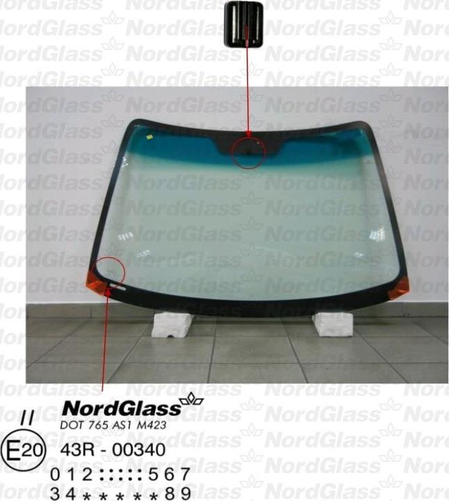 NordGlass 4044195 - Вітрове скло autocars.com.ua