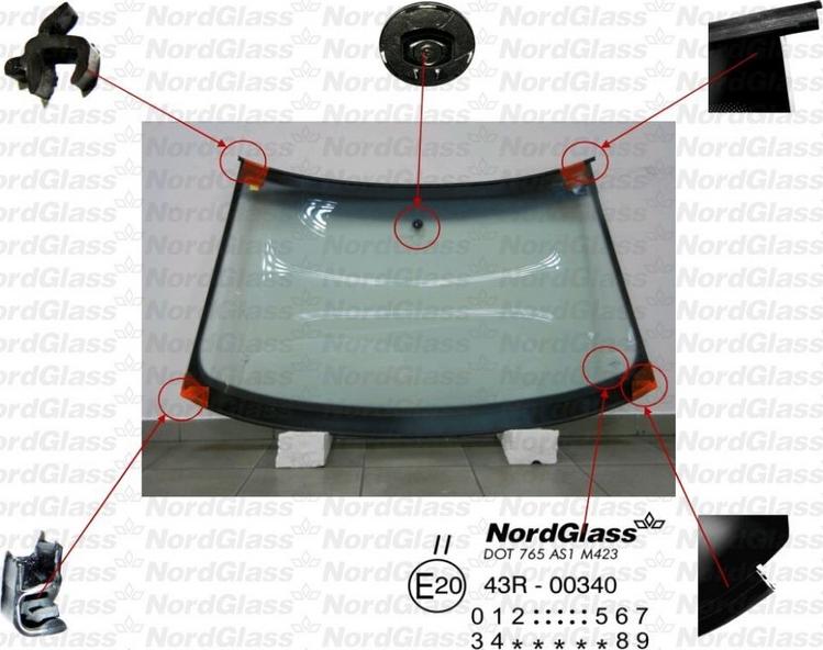 NordGlass 4044196 - Вітрове скло autocars.com.ua