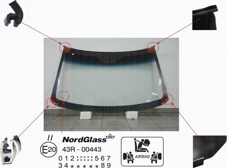 NordGlass 4044198 - Вітрове скло autocars.com.ua