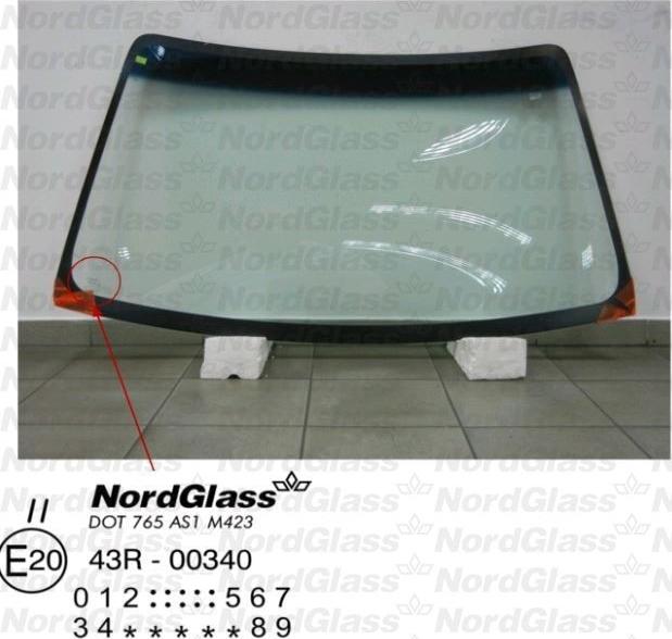 NordGlass 4044204 - Вітрове скло autocars.com.ua