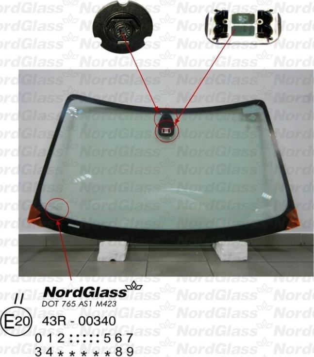 NordGlass 4044213 - Ветровое стекло avtokuzovplus.com.ua