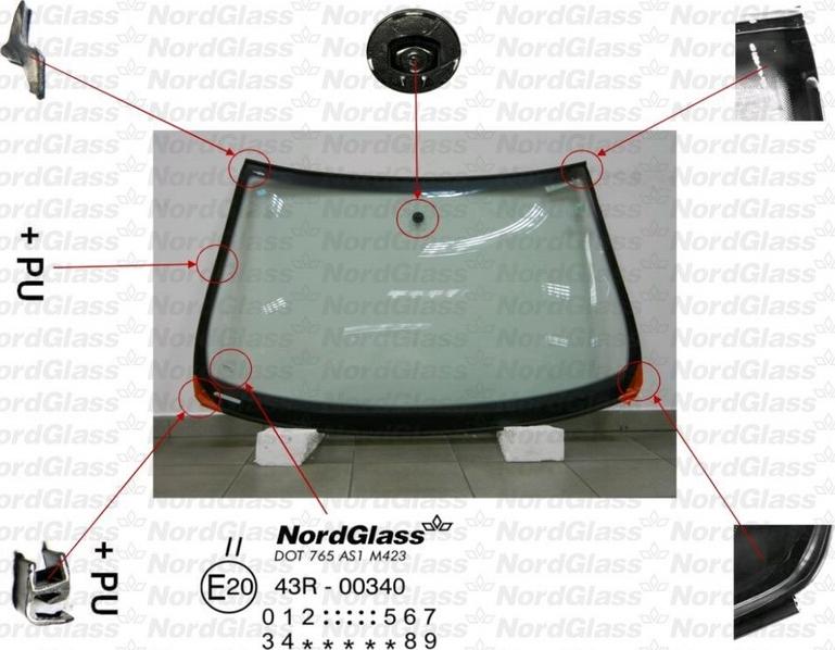 NordGlass 4044218 - Вітрове скло autocars.com.ua