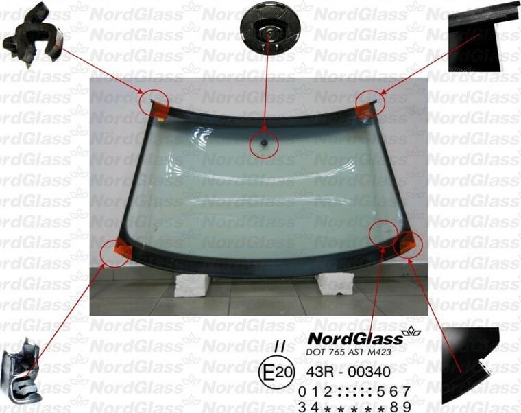 NordGlass 4044226 - Вітрове скло autocars.com.ua