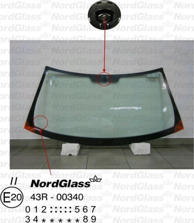 NordGlass 4044244 - Вітрове скло autocars.com.ua