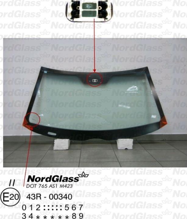 NordGlass 4044245 - Вітрове скло autocars.com.ua