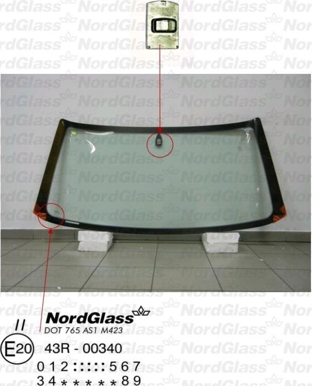 NordGlass 4044249 - Вітрове скло autocars.com.ua