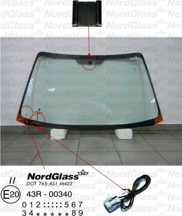 NordGlass 4044257 - Вітрове скло autocars.com.ua